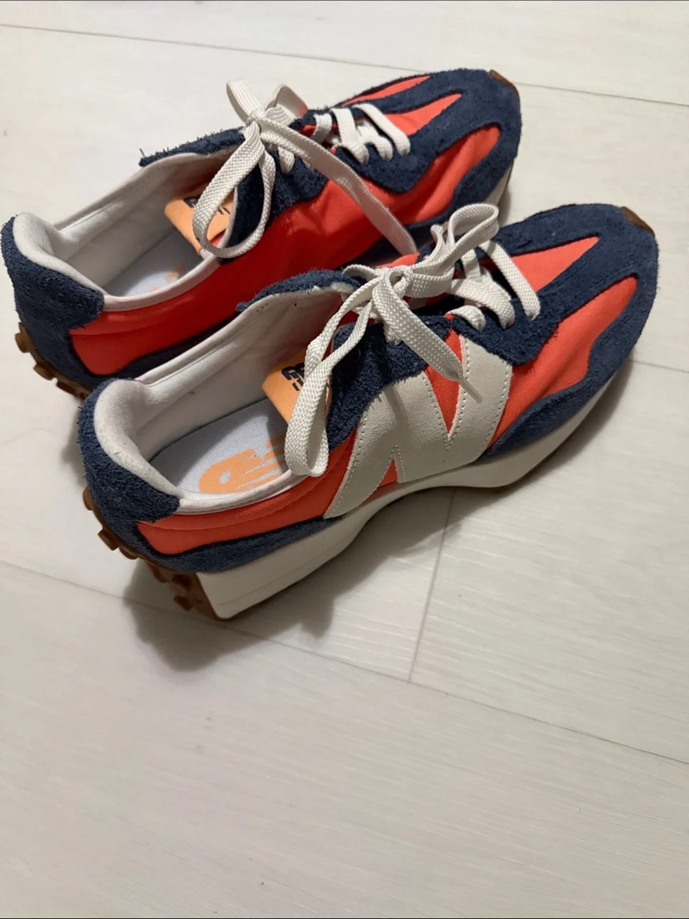 New Balance Women's Navy and Red Retro Runner Sneakers - Picture 2 of 5